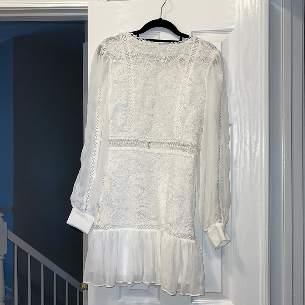 Embroidered White Dress